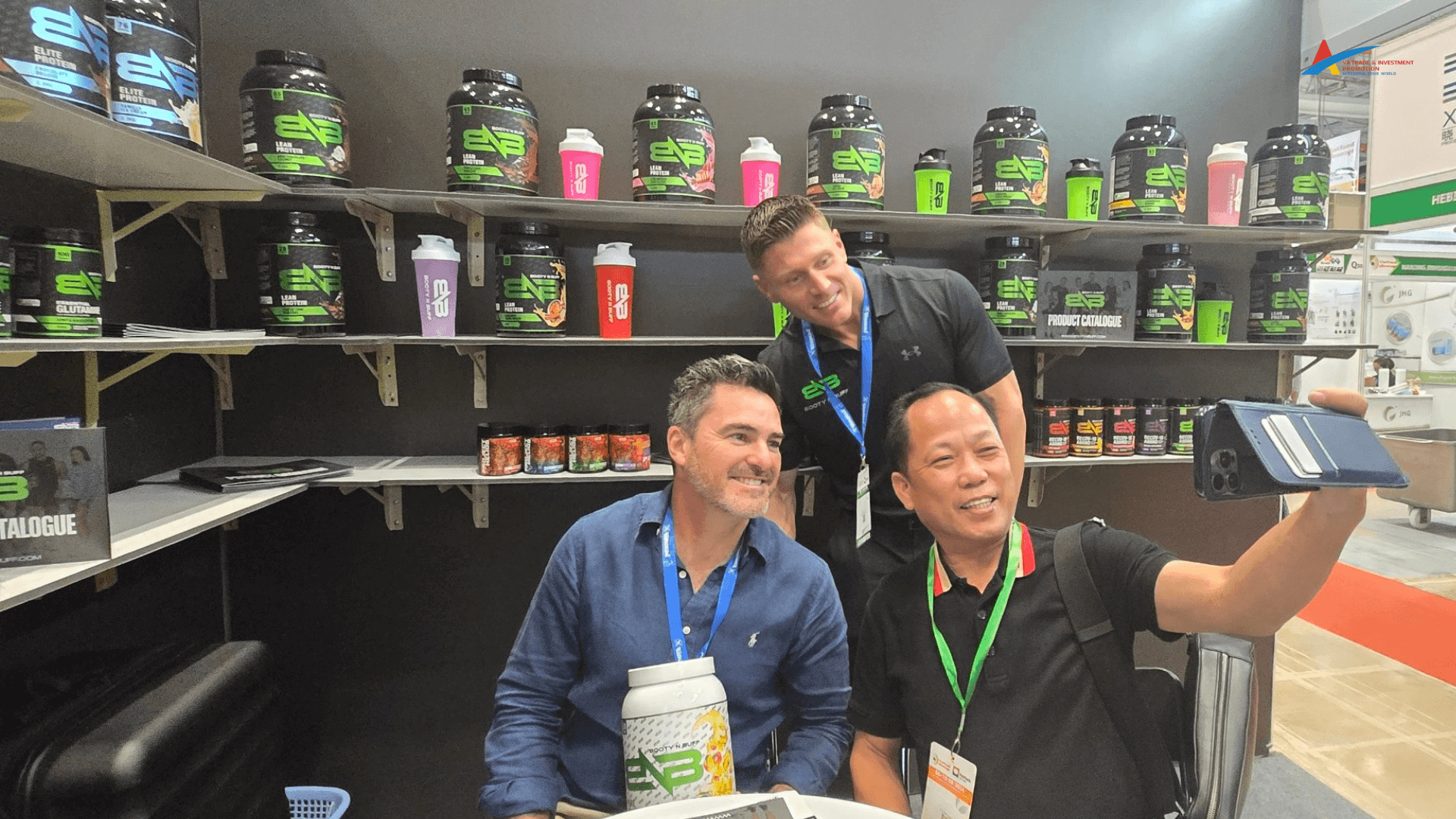 The atmosphere at the Nutritional Supplements booth – our partner