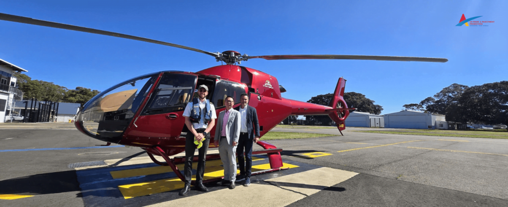 VATIP Visits the Australian Partner's Production Factory by Helicopter